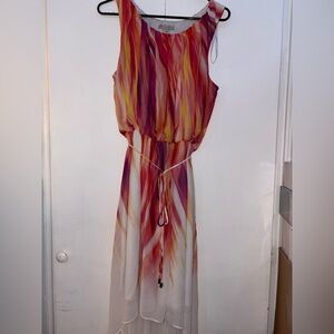 Elegant Multicolor Sleeveless Dress